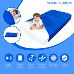 Sensory Blanket Sensory Bed Sheet Breathable Stretchy Sheet Cool Comfortable Sleeping Bedding For Kids Compression Alternative